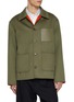 首图 - 点击放大 - LOEWE - Anagram Pocket Contrast Lining Wool Workwear Jacket