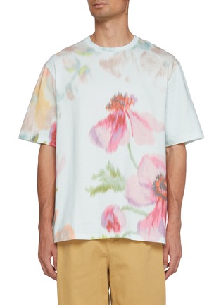 首图 - 点击放大 - LOEWE - Watercolour Flower Loose Fit Cotton T-shirt