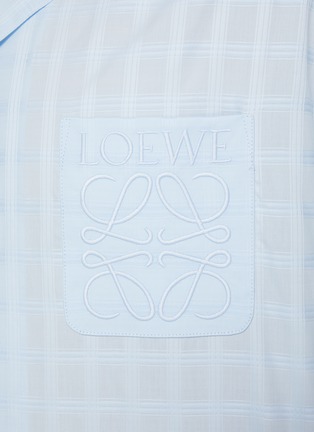  - LOEWE - Checkered Jacquard Anagram Cotton Shirt