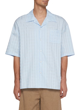 首图 - 点击放大 - LOEWE - Checkered Jacquard Anagram Cotton Shirt