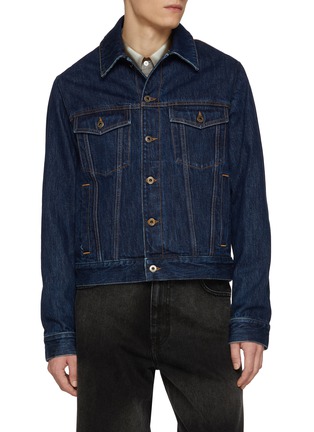 首图 - 点击放大 - LOEWE - Hybrid Dark Washed Denim Leather Jacket