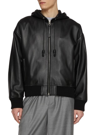 首图 - 点击放大 - LOEWE - Relaxed Hooded Leather Jacket