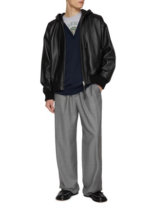 模特儿示范图 - 点击放大 - LOEWE - Relaxed Hooded Leather Jacket