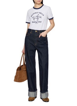 模特儿示范图 - 点击放大 - SPORTY & RICH - 滚边印花 T 恤