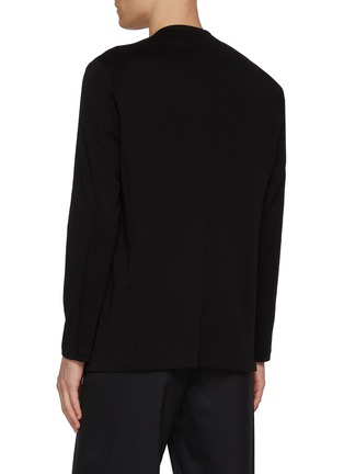 背面 - 点击放大 - ATTACHMENT - Collarless Double Faced Cotton Cardigan