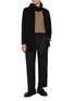 模特儿示范图 - 点击放大 - ATTACHMENT - Collarless Double Faced Cotton Cardigan