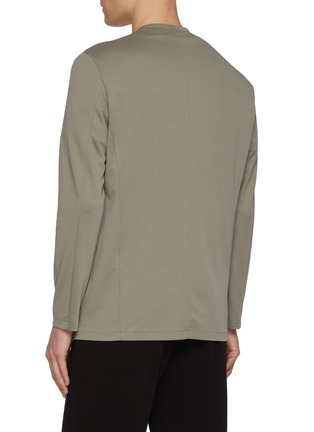 背面 - 点击放大 - ATTACHMENT - Collarless Double Faced Cotton Cardigan