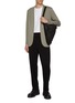 模特儿示范图 - 点击放大 - ATTACHMENT - Collarless Double Faced Cotton Cardigan