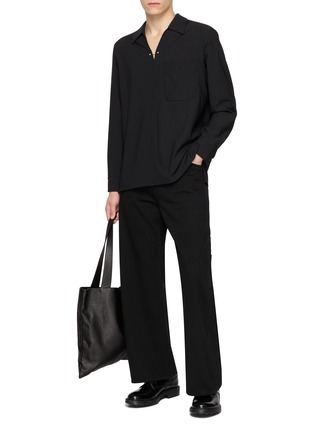 模特儿示范图 - 点击放大 - ATTACHMENT - Straight Leg Cotton Painter Pants