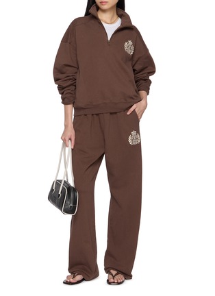 模特儿示范图 - 点击放大 - SPORTY & RICH - 松紧腰纯棉长裤