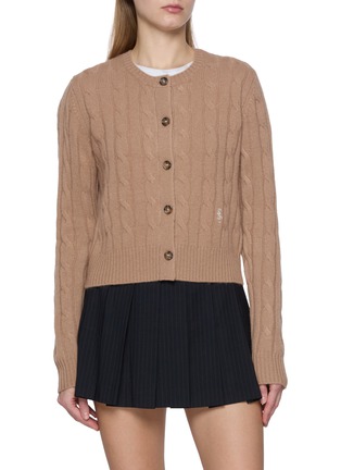 首图 - 点击放大 - SPORTY & RICH - 混羊绒麻花针织开衫