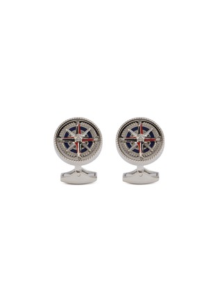 首图 - 点击放大 - TATEOSSIAN - Compass Palladium Plated Enamel Cufflinks