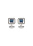 首图 - 点击放大 - TATEOSSIAN - Halo Rectangle Rhodium Plated Cubic Zirconia Cufflinks