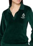  - SPORTY & RICH - Long Sleeve Crown Velour Cotton Tennis Polo Shirt