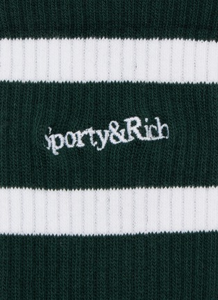 细节 - 点击放大 - SPORTY & RICH - Serif Logo Socks