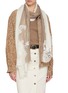 模特儿示范图 - 点击放大 - LANE’S - The New H Lace Panel Cashmere Silk Shawl