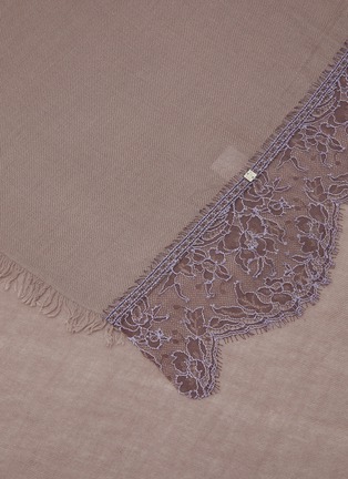 细节 - 点击放大 - LANE’S - The New H Lace Edge Cashmere Silk Shawl