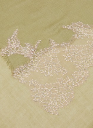 细节 - 点击放大 - LANE’S - The New H Lace Panel Cashmere Silk Shawl