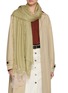 模特儿示范图 - 点击放大 - LANE’S - The New H Lace Panel Cashmere Silk Shawl