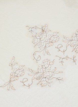 细节 - 点击放大 - LANE’S - The New H Floral Embroidered Wool Shawl