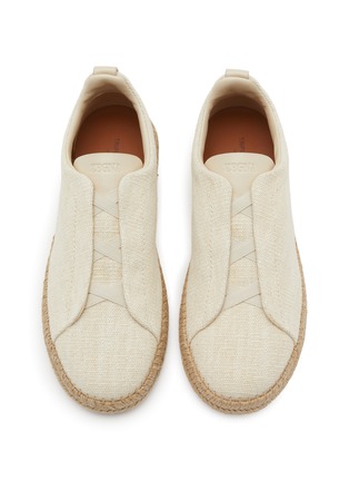 细节 - 点击放大 - ERMENEGILDO ZEGNA - Linen Canvas Men's Sneakers