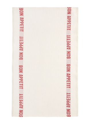 首图 –点击放大 - CHARVET ÉDITIONS - Bon Appetit Linen Tea Towel — White/Red