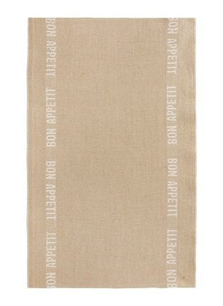 首图 –点击放大 - CHARVET ÉDITIONS - Bon Appetit Linen Tea Towel — Linen/White