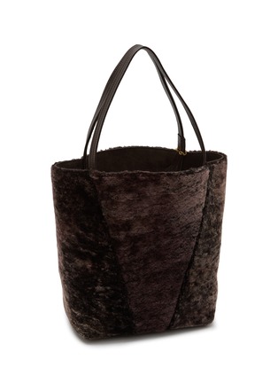细节 - 点击放大 - CHLOÉ - Medium Chloé Spin Shearling Tote Bag