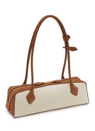 细节 - 点击放大 - ALAÏA - Medium Le Teckel Canvas Suede Shoulder Bag