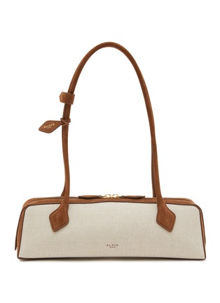 首图 - 点击放大 - ALAÏA - Medium Le Teckel Canvas Suede Shoulder Bag