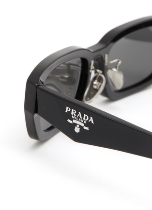 细节 - 点击放大 - PRADA - Acetate Rectangle Sunglasses