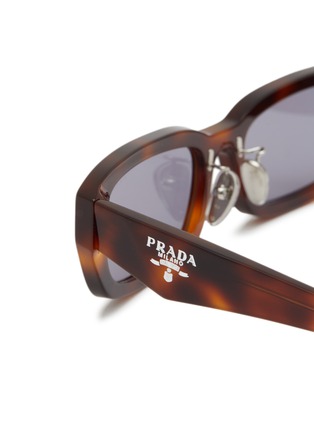 细节 - 点击放大 - PRADA - Acetate Rectangle Sunglasses