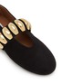 细节 - 点击放大 - ALAÏA - La Ballerine Hardware Strap Suede Mary Jane Flats