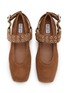 细节 - 点击放大 - ALAÏA - Biker Suede Ballerina Flats