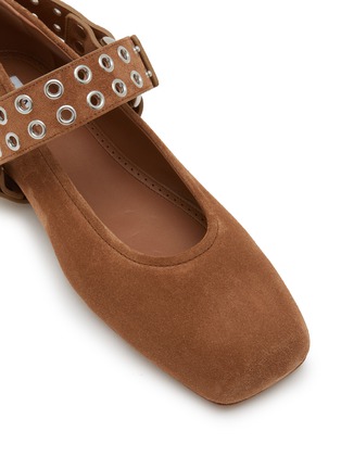 细节 - 点击放大 - ALAÏA - Biker Suede Ballerina Flats
