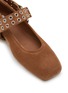 细节 - 点击放大 - ALAÏA - Biker Suede Ballerina Flats