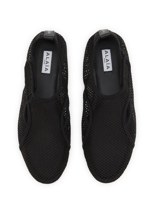 细节 - 点击放大 - ALAÏA - 网眼平底鞋