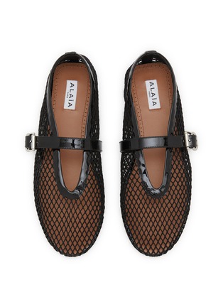 细节 - 点击放大 - ALAÏA - La Ballerine Patent Mesh Mary Jane Flats