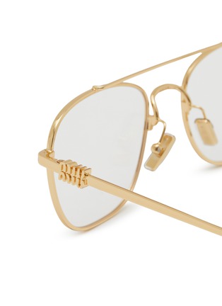 细节 - 点击放大 - MIU MIU - Miu Regard Metal Square Optical Glasses