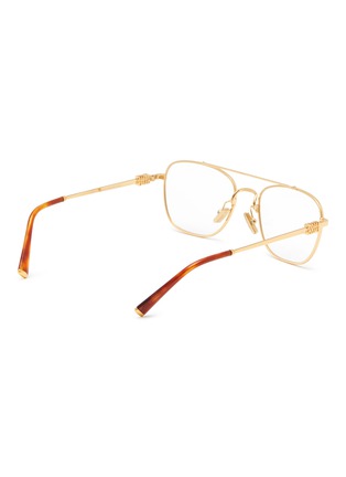 模特儿示范图 - 点击放大 - MIU MIU - Miu Regard Metal Square Optical Glasses
