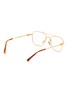 模特儿示范图 - 点击放大 - MIU MIU - Miu Regard Metal Square Optical Glasses