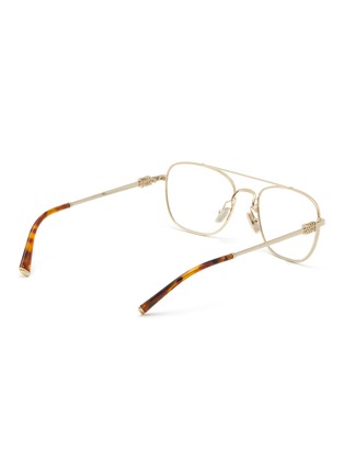 模特儿示范图 - 点击放大 - MIU MIU - Miu Regard Metal Square Optical Glasses