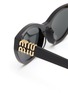 细节 - 点击放大 - MIU MIU - Signature Metal Butterfly Acetate Cat Eye Sunglasses