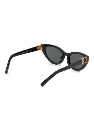 模特儿示范图 - 点击放大 - MIU MIU - Signature Metal Butterfly Acetate Cat Eye Sunglasses