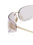 细节 - 点击放大 - MIU MIU - Metal Rectangle Sunglasses