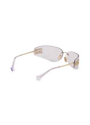 模特儿示范图 - 点击放大 - MIU MIU - Metal Rectangle Sunglasses