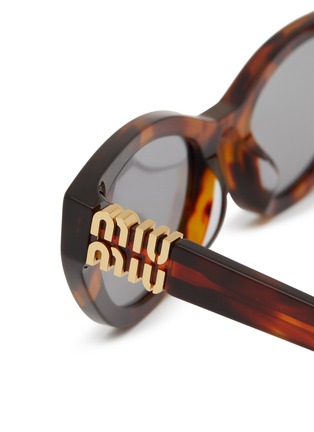 细节 - 点击放大 - MIU MIU - Signature Metal Butterfly Acetate Cat Eye Sunglasses