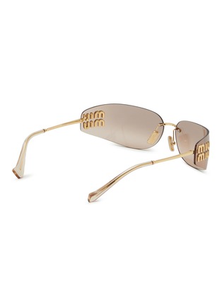 模特儿示范图 - 点击放大 - MIU MIU - Metal Rectangle Sunglasses