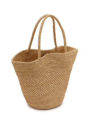 模特儿示范图 - 点击放大 - THE ROW - Emile Raffia Shopper Bag