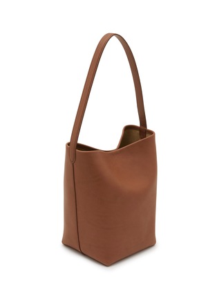 模特儿示范图 - 点击放大 - THE ROW - Medium N/S Park Leather Tote Bag